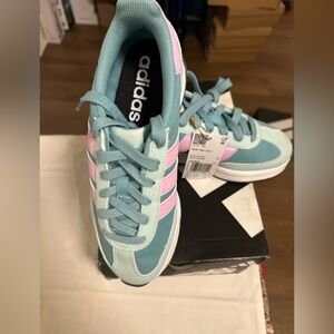 Adidas Women's Teal and Pink Sneakers